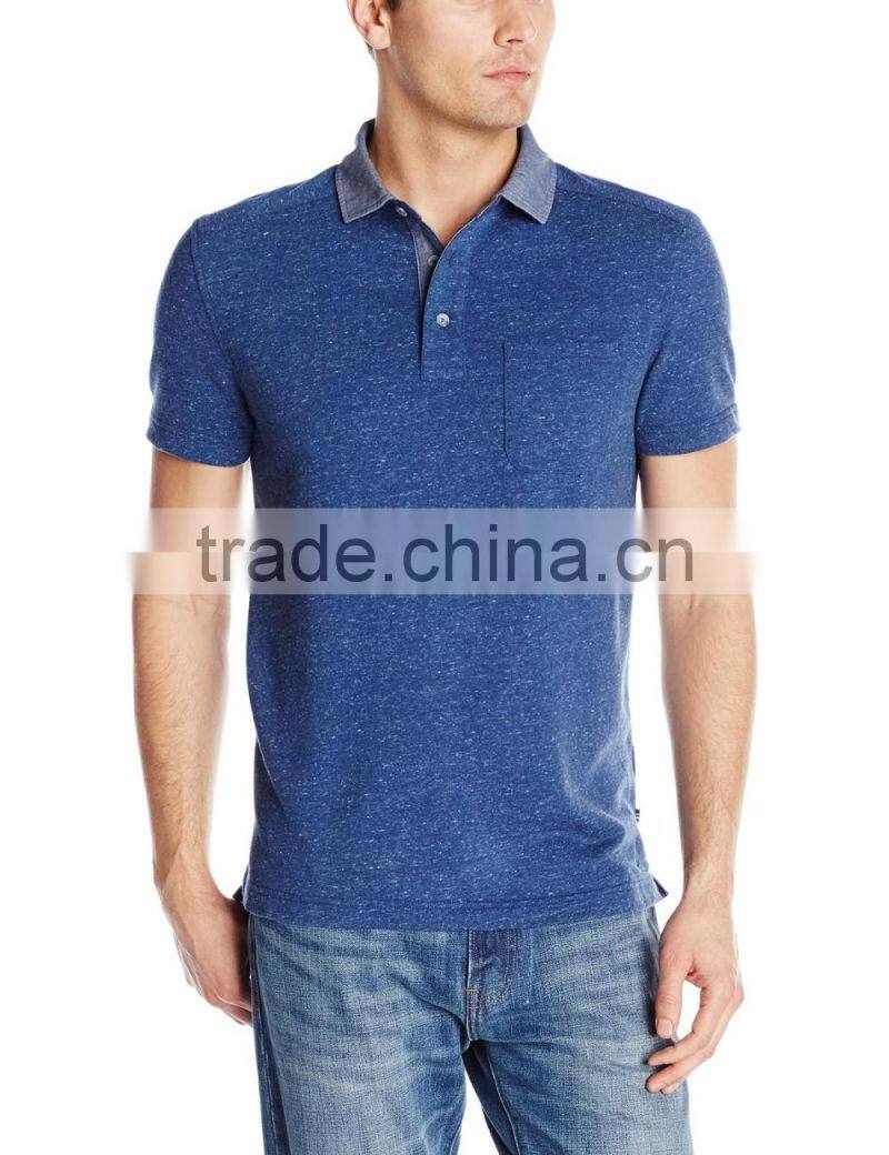 2016 cheap high quality hot sale oxford collar short sleeve contrast color mens polo shirts