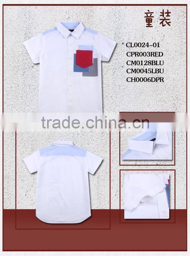 designer custom short sleeve kids shirt boys shirt