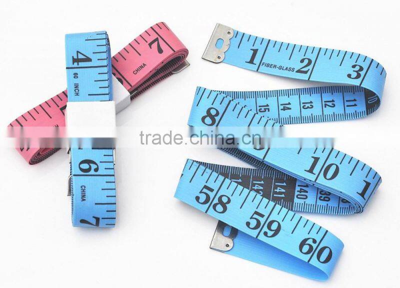 Promotional cheap 150cm colorful plastic tape measure