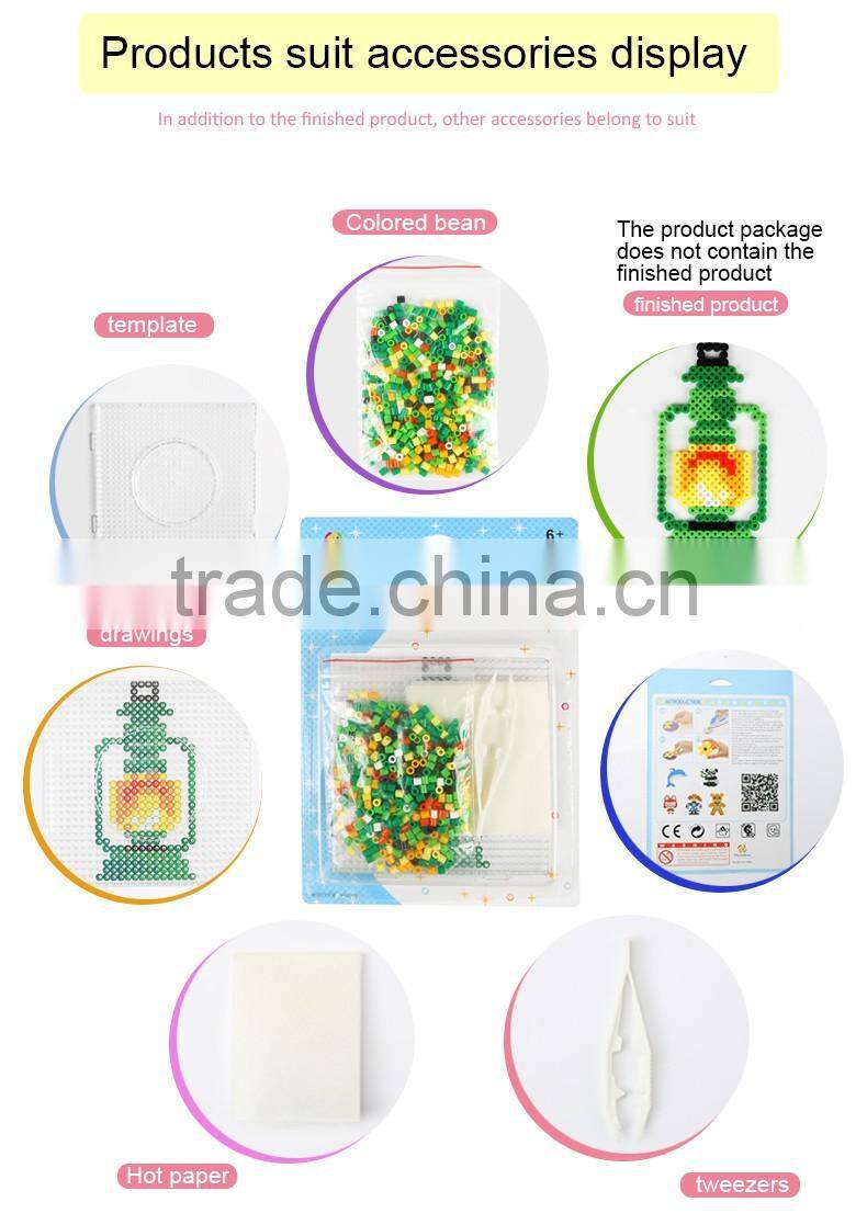 Diyfashion 5mm hama perler fuse beads oil lamps set with puzzle iron paper and twezzer hama beads toys for kids 18102