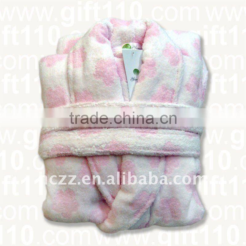 100% cotton jacquard bathrobe