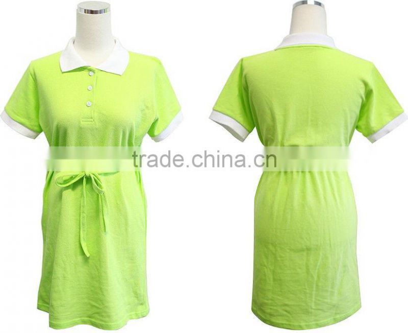 OEM production short sleeve polo shirt t shirt dress wholesale plain mint couple polo shirt