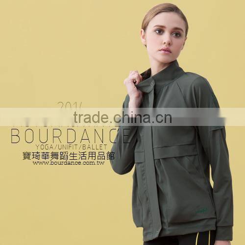 Sportswear high neck hoodie women jacket