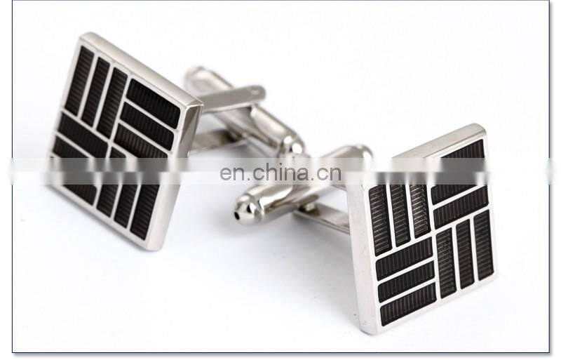 Simple Black Streak Shirt Men Cheap Cufflinks