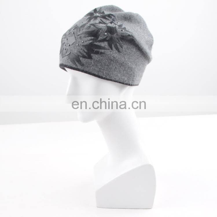 TOROS fashion women beanie hat rabbit fur acrylic winter hat women hat wholesale