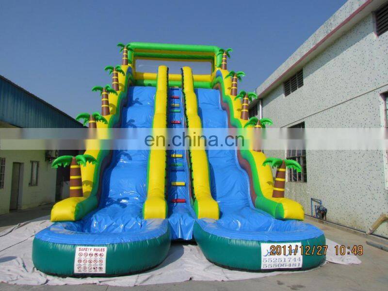 Giant inflatable water slide blue inflatable water slide for kids and adults