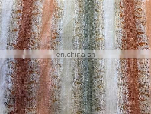 New design wholesale 100% linen fabric price per meter for lady dress