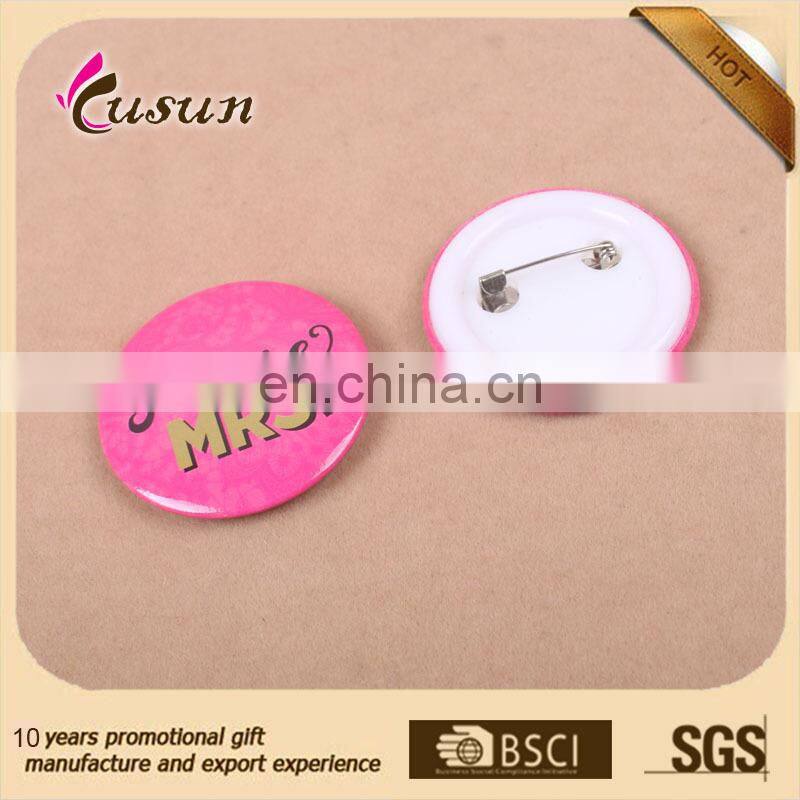 Customized Security Pin Round Metal Button Badge