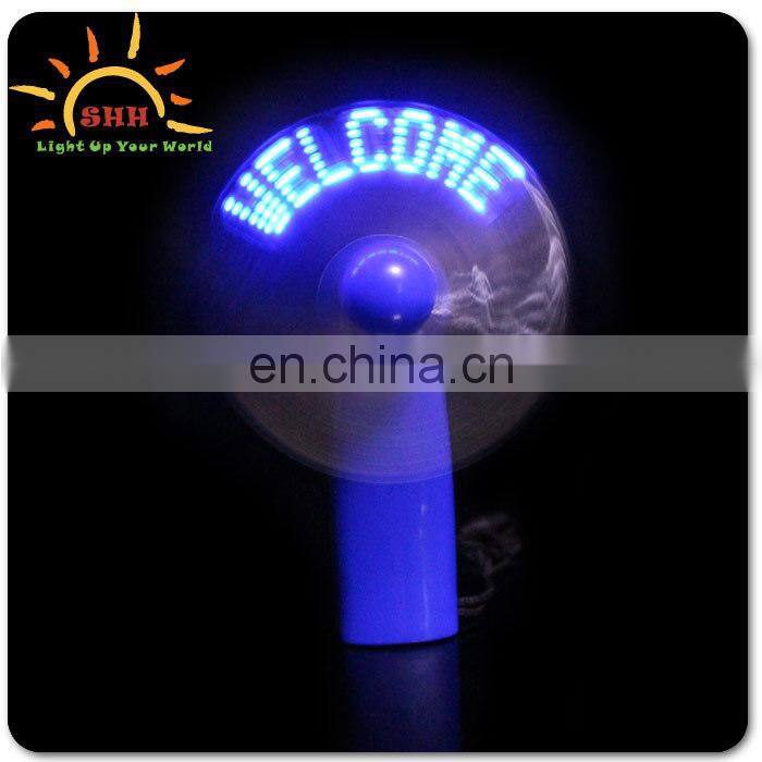 Mini and hot selling LED Fan with programmed message