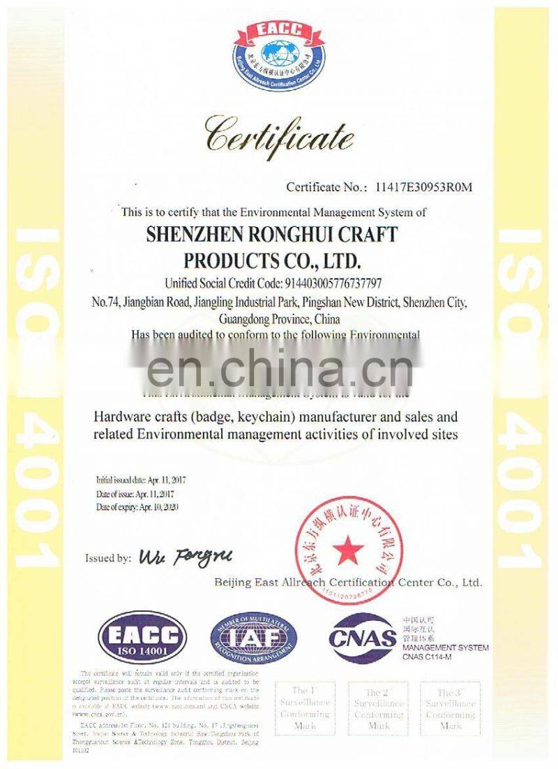 Silver plated zinc alloy promotional medal