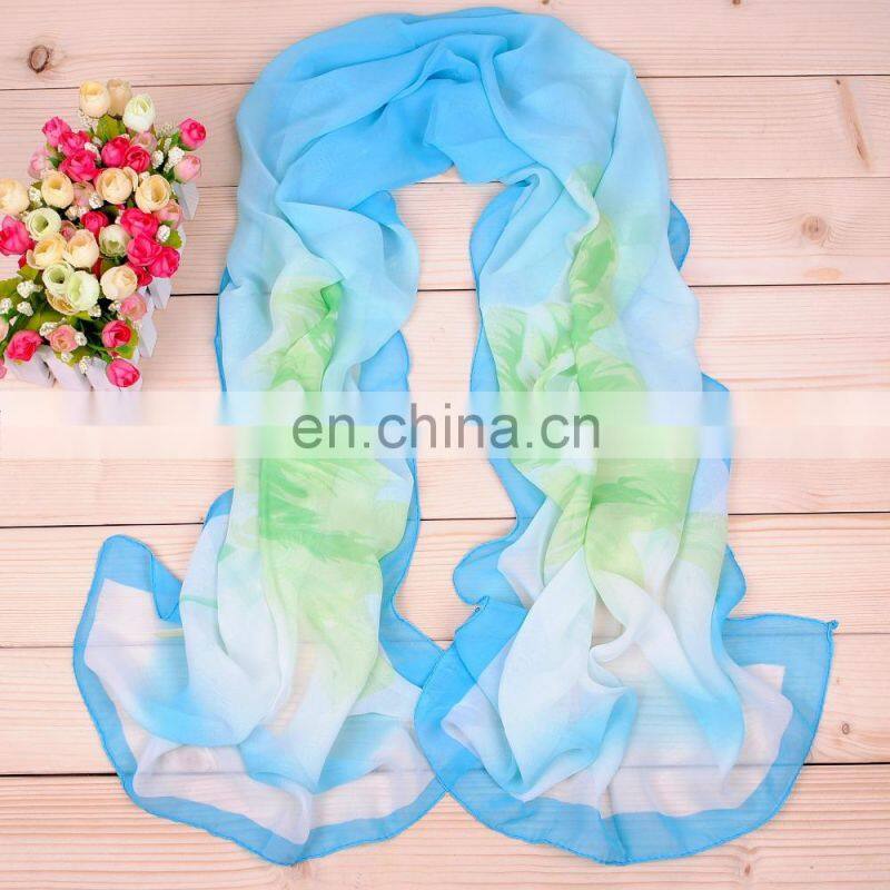 China supplier Latest design Beautiful chiffon scarf wholesale