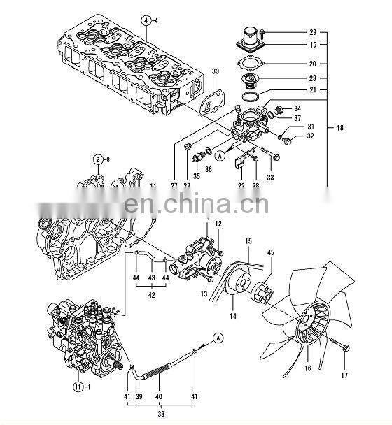 25132-004100 V-belt 4TNV94L engine