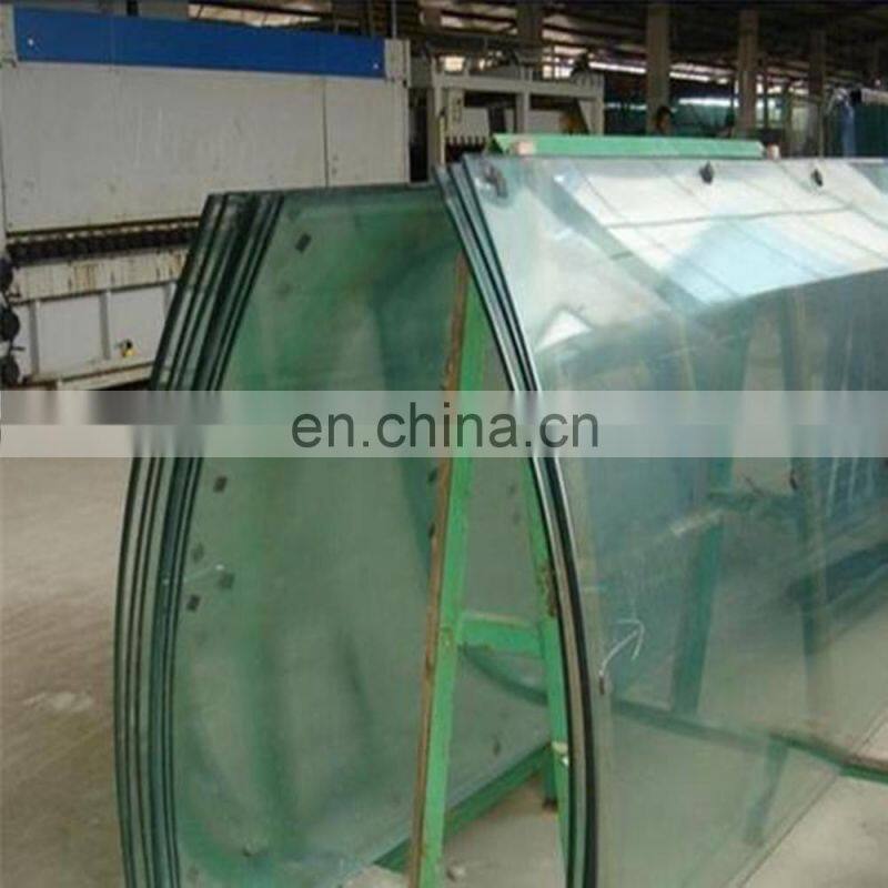 big size big radius clear curved tempered glass
