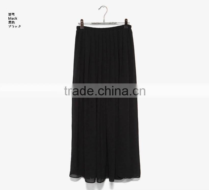 2015 Latest Fashion Lady Chiffon Maxi Skirt for Women
