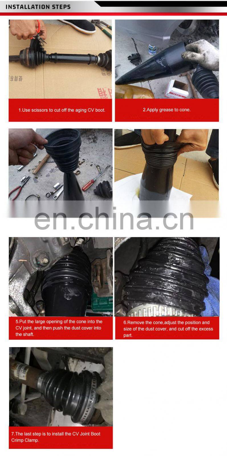 Drive shaft Steering cv joint boot tool