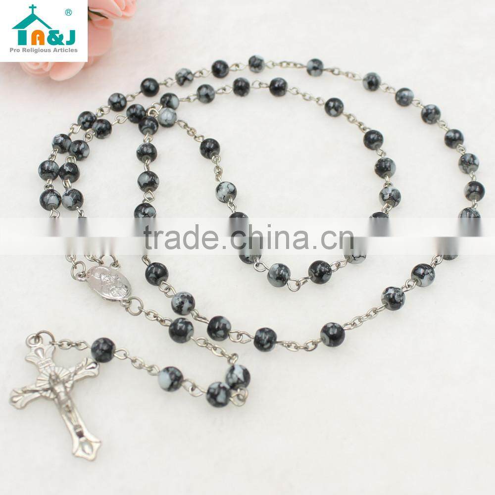 Catholic Glass beads rosary with different colors