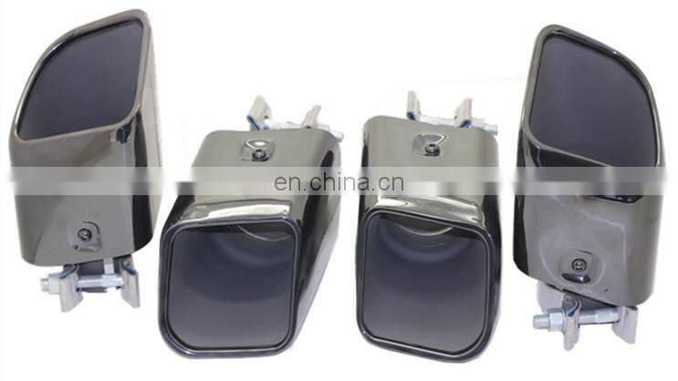 New and hot sale 304 stainless steel dual silencer tips exhaust end pipes muffler square