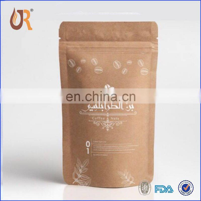 Wholesale 12oz Craft Paper Coffee Bag With Valve