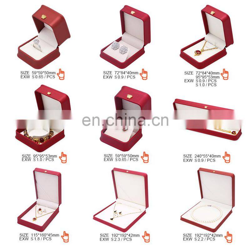 Wholesale High Quality Velvet Inside Pu Leather Jewelry Box Luxury Bangle Box