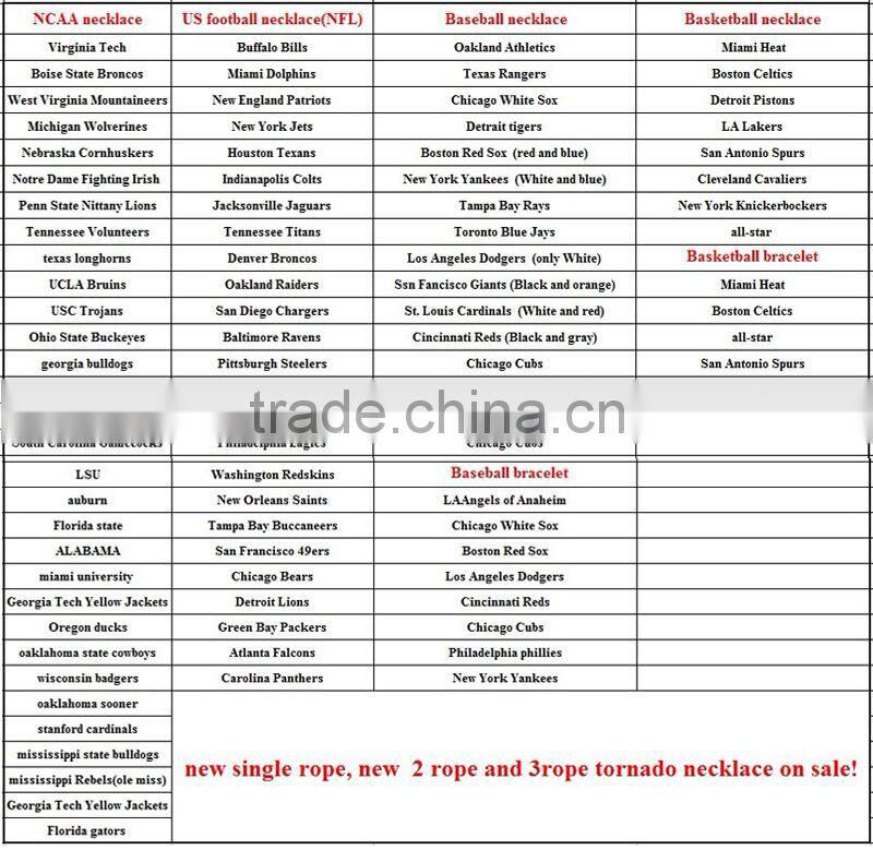 NCAA Alabama University sports twisted tornado necklace