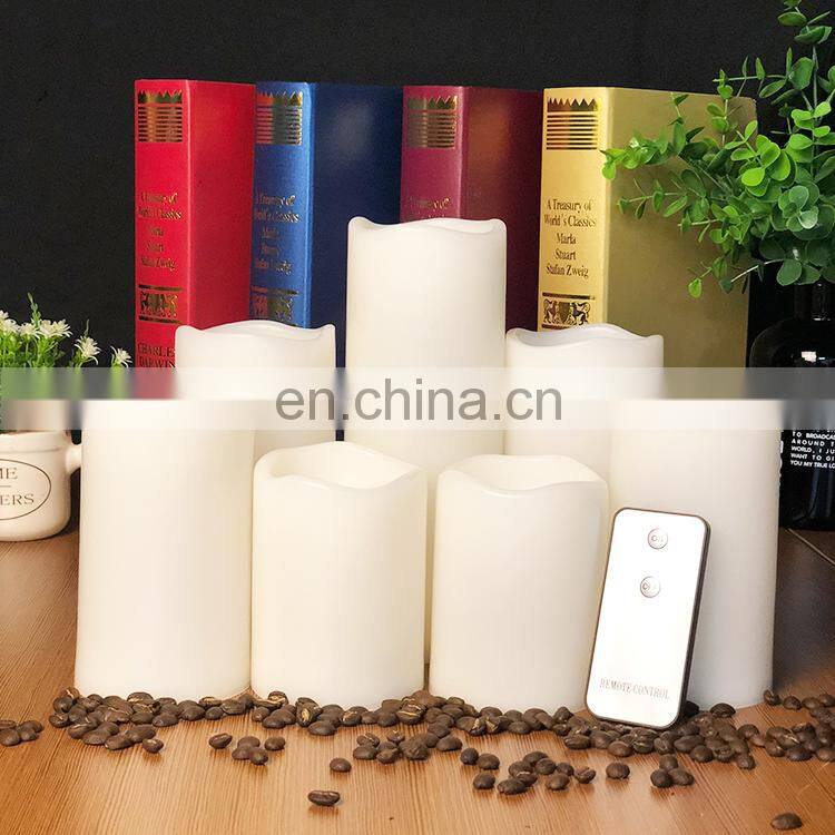 Plastic High Quality Led Candle Light Electric Candle With 2 Buttons Remote Control