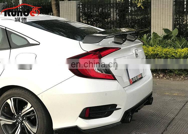 Runde Car Modification Body Parts Carbon Fiber Material Rear Spoiler For Honda Civic 10th Generation rear spoiler