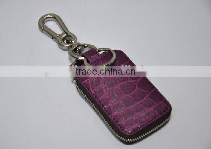 Guangzhou High Quality Luxury Crocodile Leather Car Key Case Key Holder for Men Genuine Leather Key Case