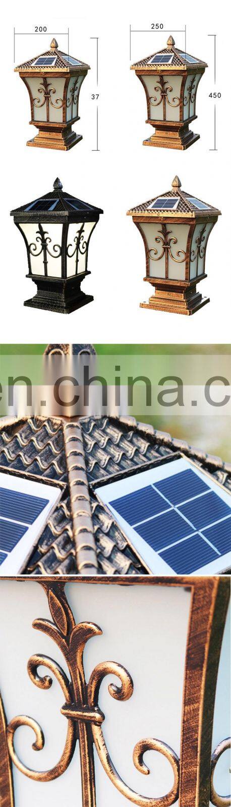 Aluminum Black IP65 Rainproof Pathway Lighting Garden Mini Solar Lawn LED Lamp