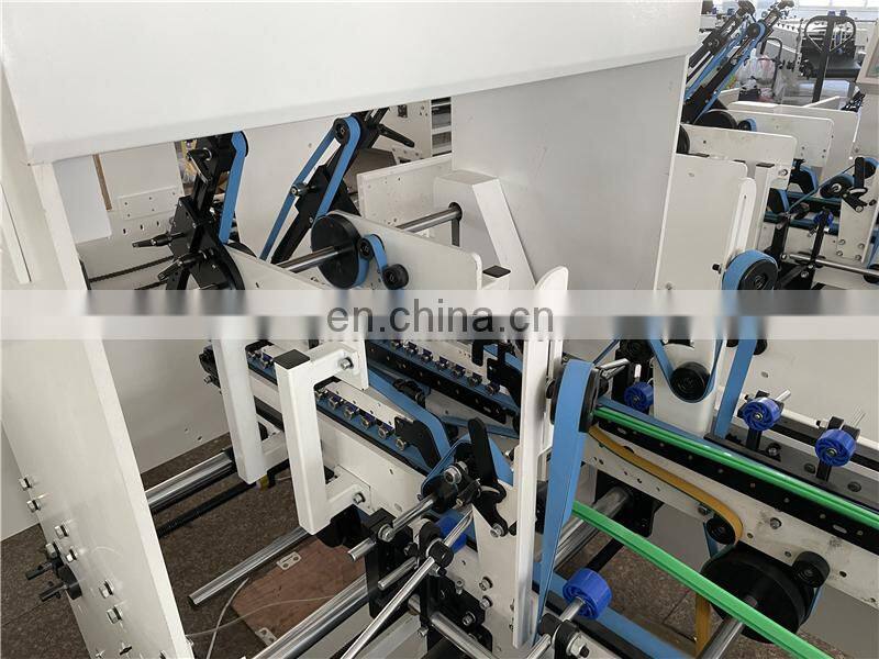 GDFG900 medium middle speed Automatic Crash Lock Bottom Folder Gluer, gift food packaging cardboard box folding gluing machine