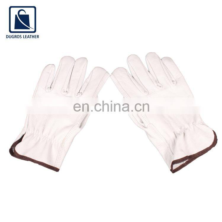 Wholesale Quantity Exporter of Biscuit Beige Color Stylish A/B Grade Leather Gloves from India