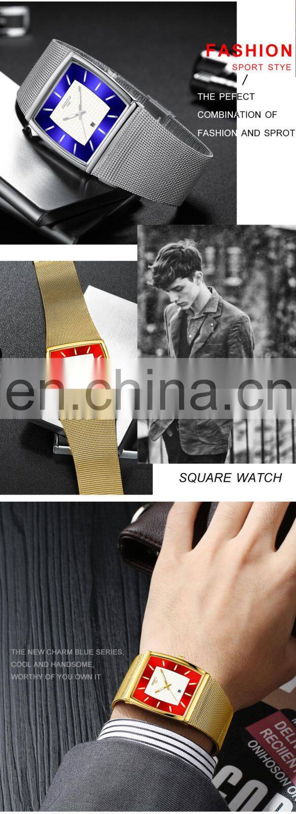 NIBOSI Watches Men Top Brand Luxury Waterproof Sport Watch Men Casual Ultra Thin Mesh Band Quartz Wrist Watch