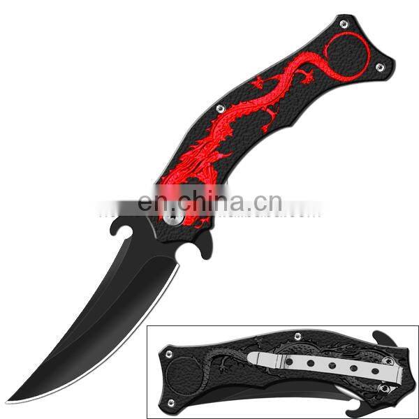 8.3 Inch aluminum handle stainless steel pocket folding outdoor camping knife