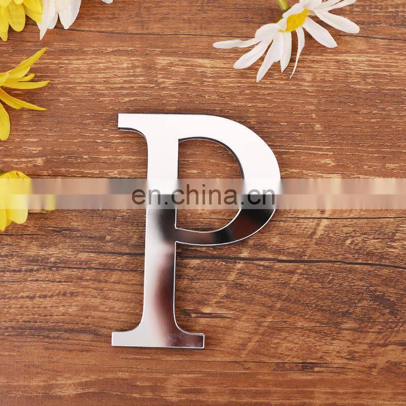 English letters Acrylic Mirror 3D DIY wall stickers home Modern personality Home English Sticker