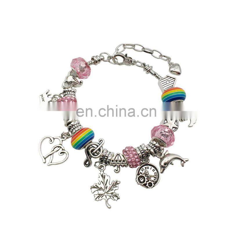 Best Valentine's Day Gifts For Girls 64PCS Charm Making Bracelets Kit DIY Bracelet Beads For Jewelry Making Kit