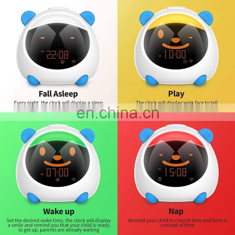 Digital Cute Smart Cartoon Alarm Clock Sleeptrainer Light for kids