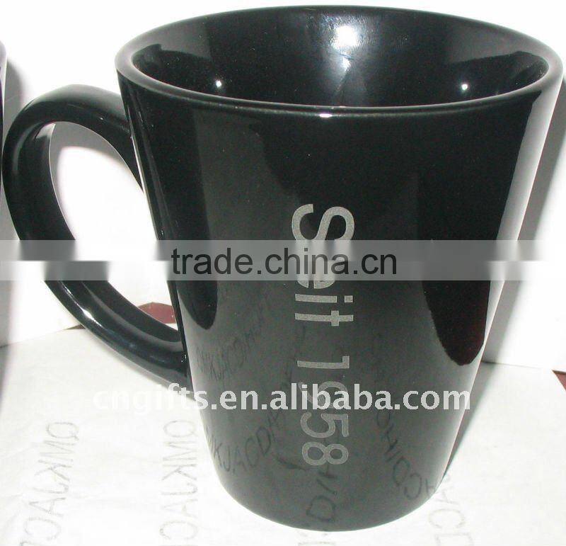 Newest promotional gifts of Laser engraved ceramic mug cup