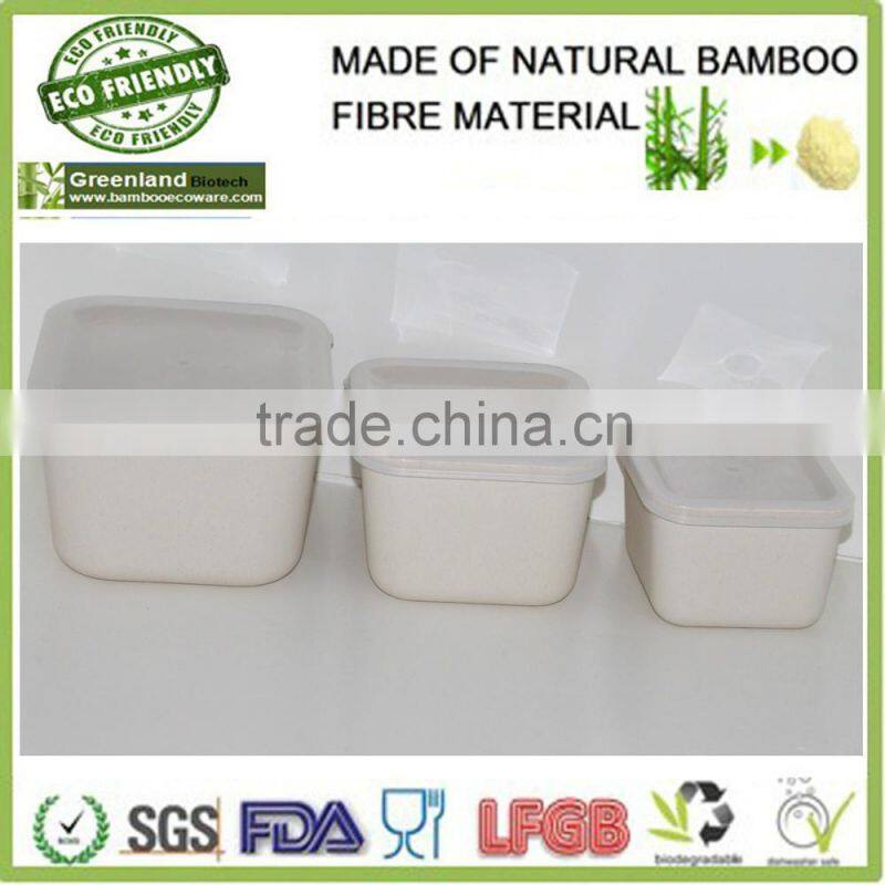2016 new design bamboo fibre food storage boxes for berry/candy/dry food