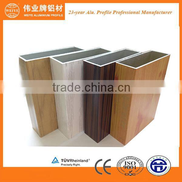 Customized 6000 series wood grain aluminum extruded profile