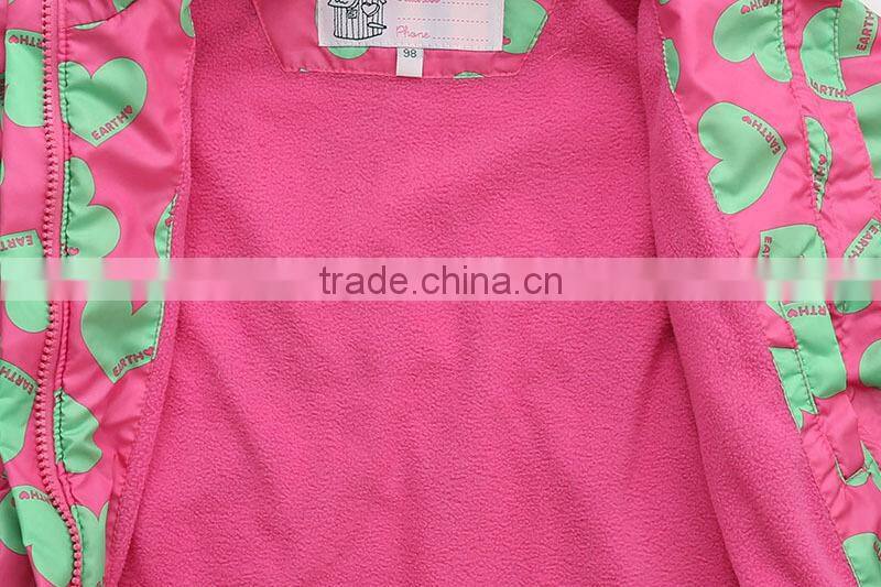 orange color Germeny style outerwear girl kids trench coat children's winter jackets