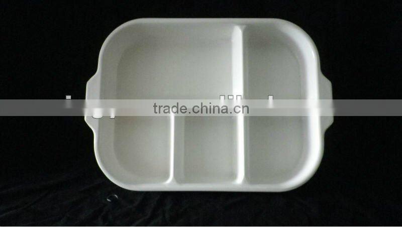 Plastic tray for fast food
