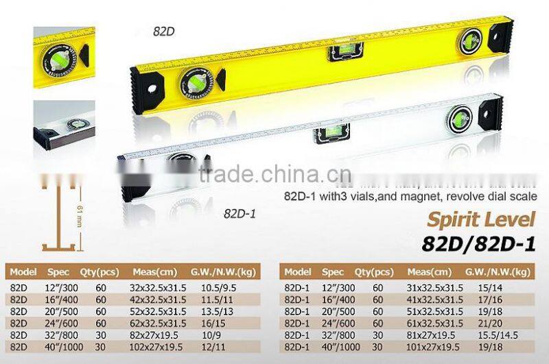 Spirit level vial with retractable hanging hook