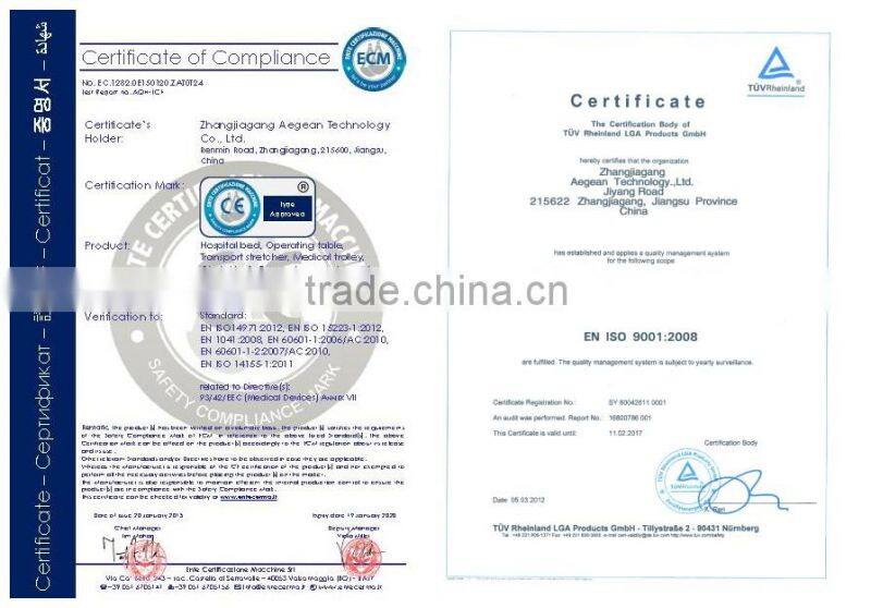 AG-IVP001 CE & ISO approved stainless steel frame hospital iv stand