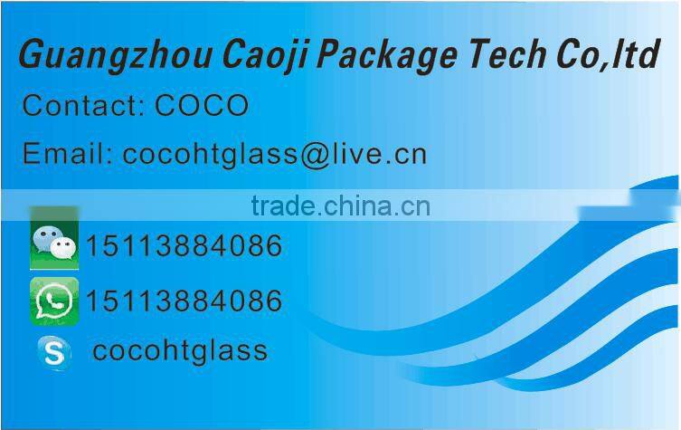 glass perfume bottle with the flower shape cap