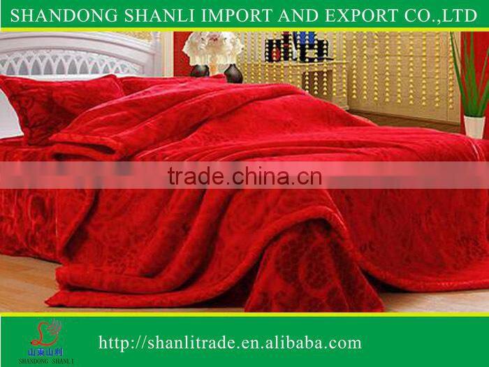 100%Polyester Raschel Blanket