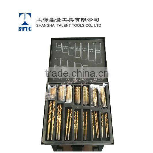 Professional grade drill bit,99PCS Twist Drill bit Set, Titanium Coated drill bit,Metal Box