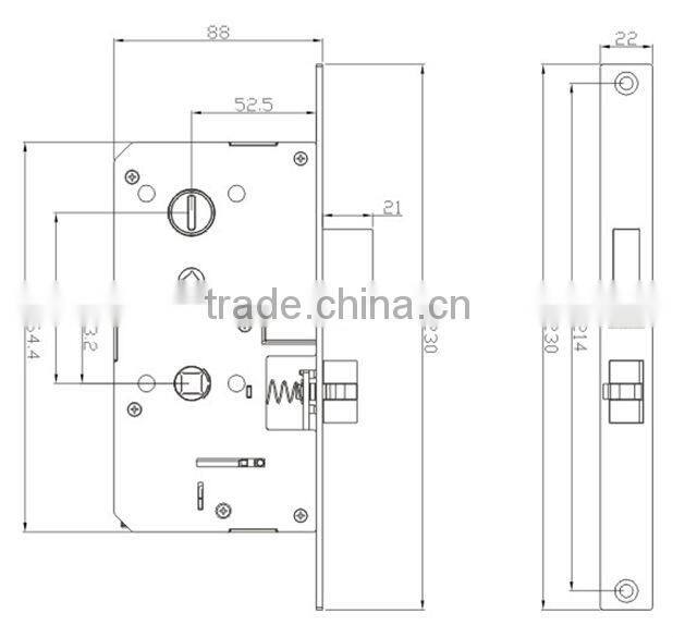 hotel seperate type door lock