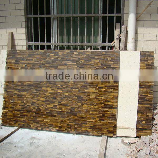 High Quality Iron Tiger Eye Stone Mosaic Tiles From Huizhou Factory