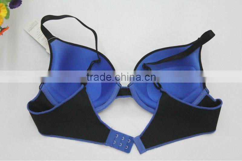 Sexy Laser Cut Contrast Color Design Young Girl Bra Push Up Bra