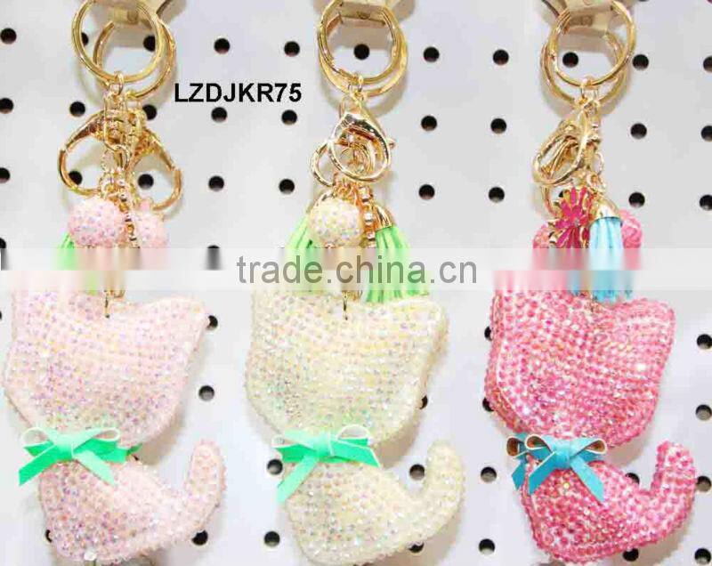 fashion crystal animal shaped keychains LZDJKR49