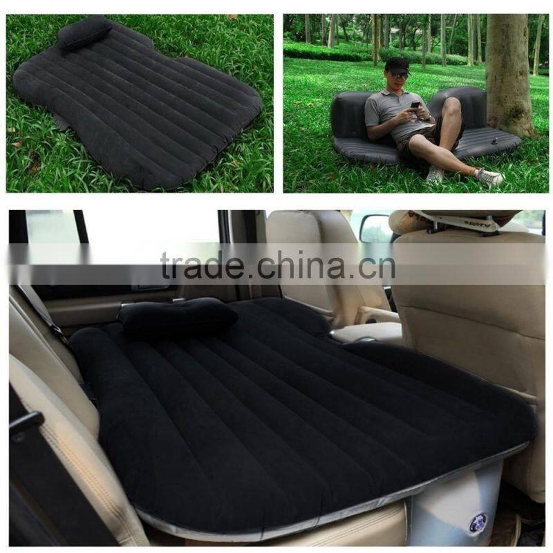 inflatable flocked travel car air mattress bed
